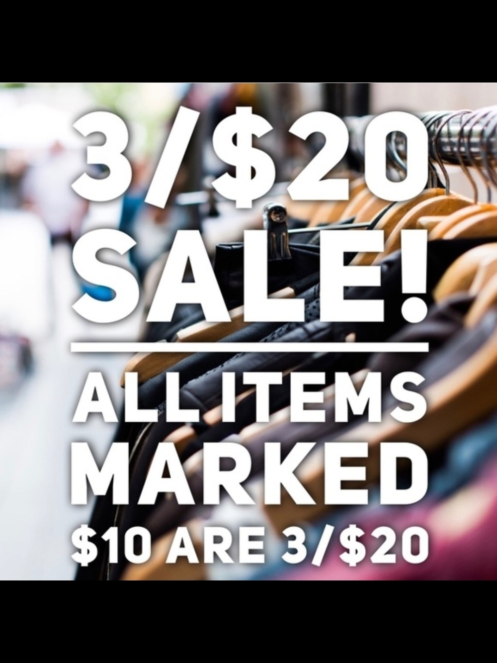 3 for $20 Sale